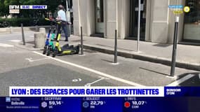 Lyon : des espaces pour garer les trottinettes 