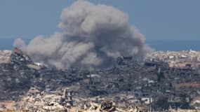 Vue sur Gaza après les frappes de l'armée israélienne menées le 16 septembre 2025