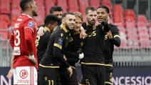 La joie des Niçois face à Brest, le 9 janvier 2022.