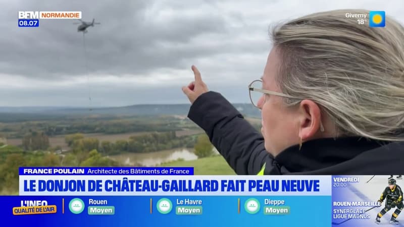 Eure: la restauration du donjon de Château-Gaillard a débuté depuis lundi