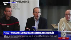 Jean-Christophe Boursin (secrétaire général pour les affaires régionales), sur les crues en Bretagne: "Des cumuls importants de pluie sont tombés sur des sols gorgés d'eau"