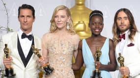 De gauche à doite: Matthew McConaughey, Cate Blanchett, Lupita Nyong'o et Jared Leto.