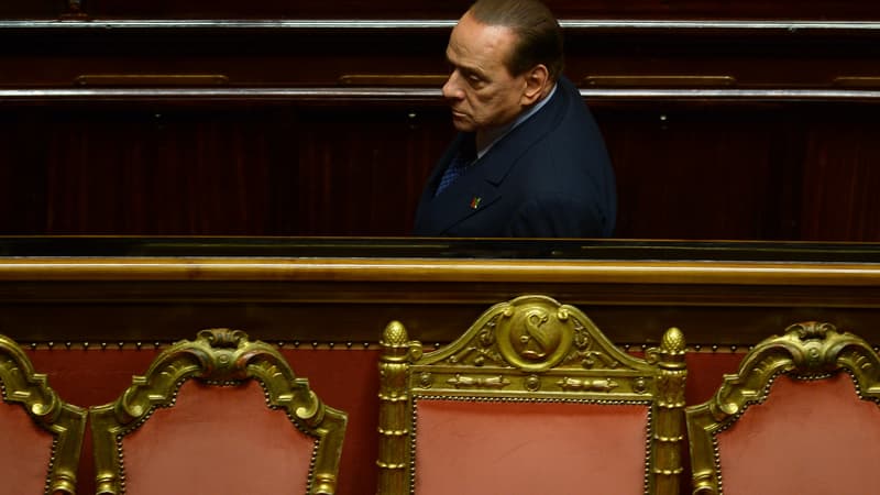 Sylvio Berlusconi au Sénat, le 2 octobre.
