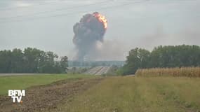 En Ukraine, l’impressionnante explosion d’un dépôt de munitions