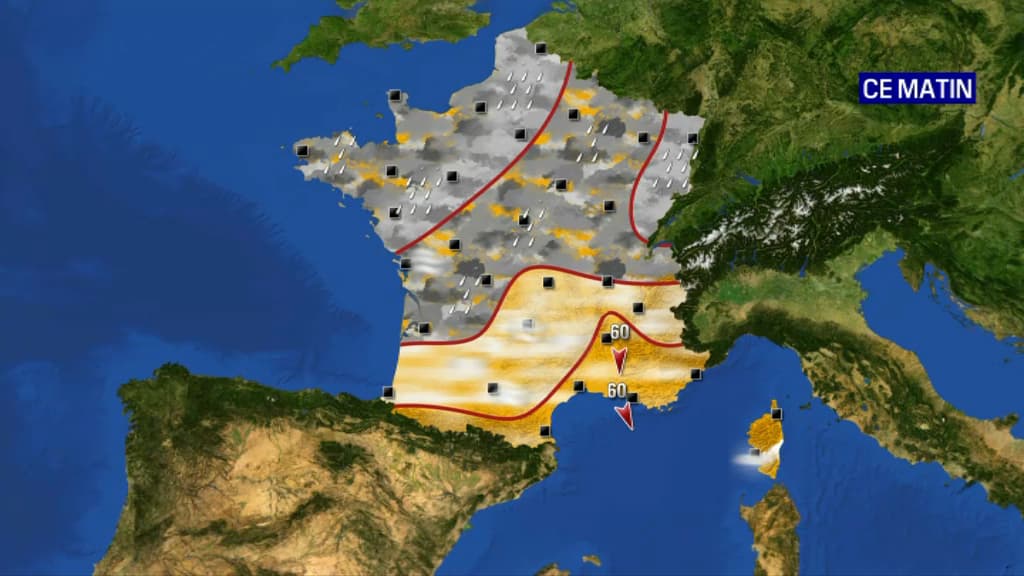 Meteo France Ste Marie De La Mer La météo du mardi 29 septembre: de la pluie dans le Nord, un temps plus