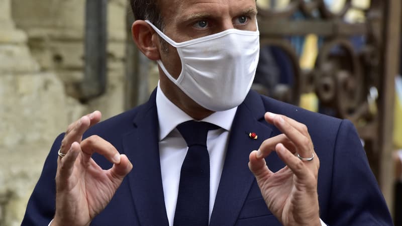 Emmanuel Macron à Condom (Gers), le 18 septembre 2020.