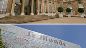 La presse internationale fait bonne place mardi à l'attaque du Monde contre l'Elysée, alors que la quasi-totalité des quotidiens français n'évoquent pas en première page cette violation présumée du secret des sources. /Photos d'archives/REUTERS/Benoît Tes