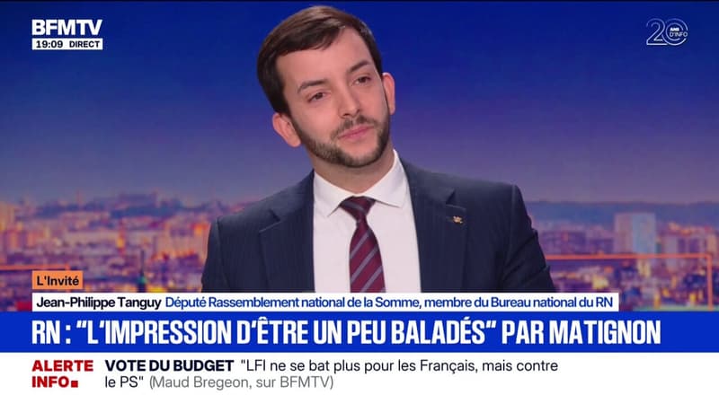 "On a l'impression d'être un peu baladés": Jean-Philippe Tanguy (RN) estime qu'"il y a un doute sur l'utilité" d'une nouvelle réunion à Matignon sur le budget