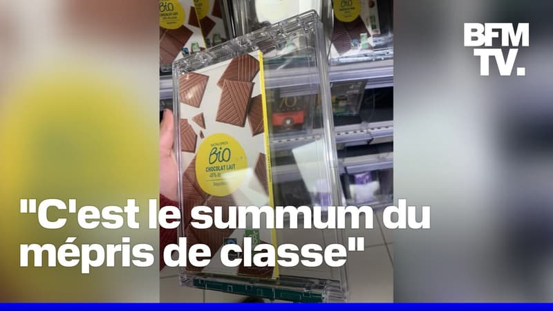 Un supermarché Monoprix suscite la polémique en protégeant des tablettes de chocolat dans des boîtiers antivol