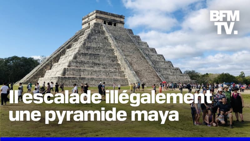 Mexique: ce touriste allemand provoque l'indignation en montant sur une pyramide maya à Chichen Itza