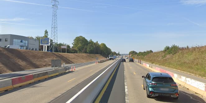 La route M351, entre le quartier Hautepierre à Strasbourg et la commune de Wolfisheim.