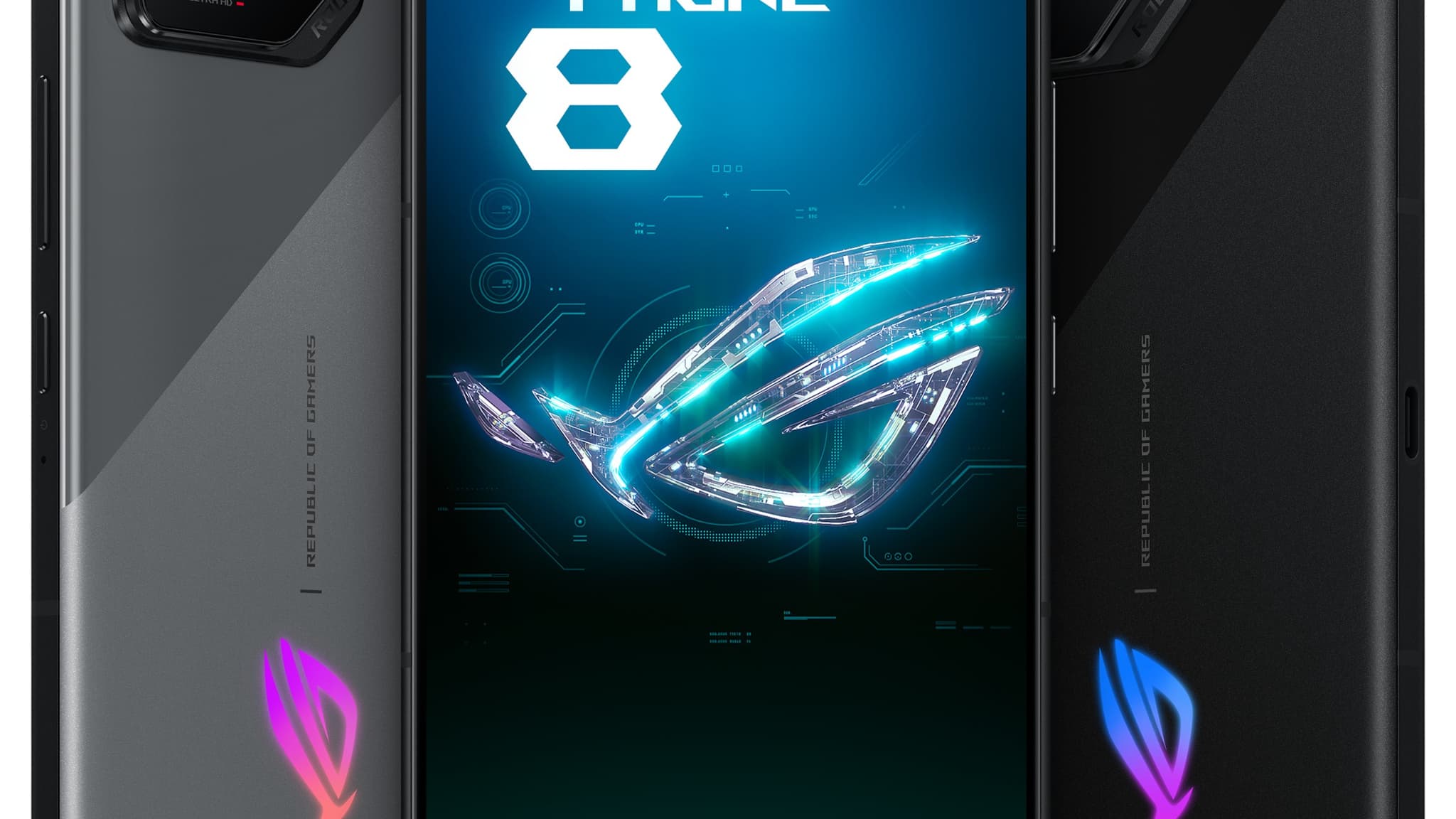 Les versions grise et noire du ROG Phone 8