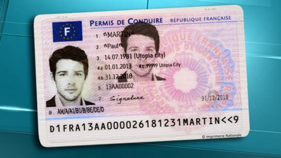 Le nouveau permis côté recto Le nouveau permis côté recto