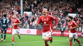 Ludovic Ajorque buteur pour Brest en Ligue 1, 6 octobre 2024