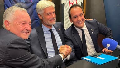 Jean-Michel Aulais, Laurent Wauquiez et Pierre Oliver à Lyon le 4 septembre 2025 