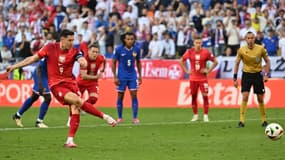 Robert Lewandowski lors de France-Pologne le 25 juin 2024 à l'Euro