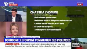 Chasse à l'homme en Dordogne: le suspect est connu pour des violences et porte un bracelet électronique, annonce la maire du Lardin-Saint-Lazare