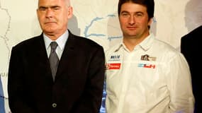 David Castera (à droite) lors de la présentation de ce Dakar 2012