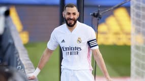 Karim Benzema tout sourire avec le Real Madrid