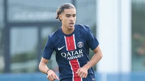 Le jeune joueur du PSG Yanis Khafi lors d'un match de Youth League, septembre 2024