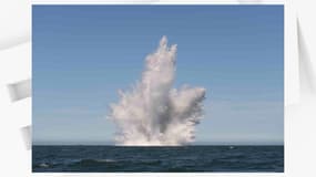 L'opération de déminage s'est déroulée au large de Ouistreham ce lundi 31 mars.