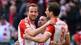 Harry Kane face à Mayence avec le Bayern Munich, le 9 mars 2024.