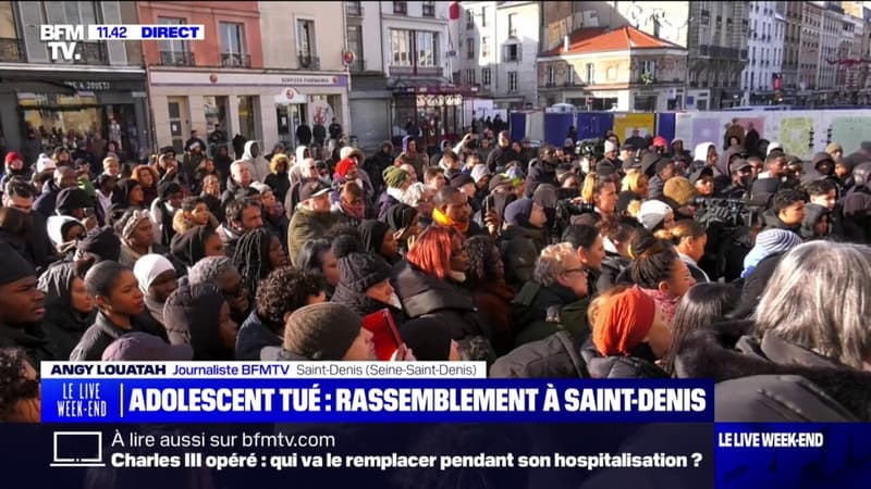 Un rassemblement est en cours devant la mairie de Saint-Denis après la mort d'un adolescent de 14 ans