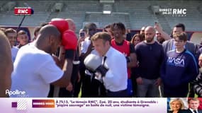 Emmanuel Macron en visite à Saint-Denis