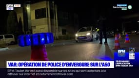 Var: une opération de police d'envergure sur l'A50 mardi soir