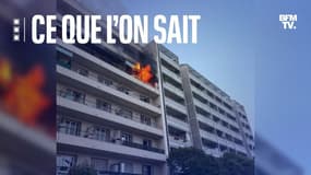 Un incendie s'est déclaré dans un immeuble d'habitation du quartier Saint-Roch à Nice le soir du 17 juillet 2023.