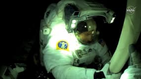 Thomas Pesquet lors de sa deuxième sortie dans l'espace, le 20 juin 2021