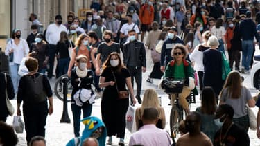 Dans une rue de Nantes le 1er avril 2021