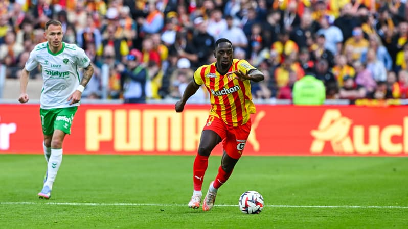 Deiver Machado lors du match entre Lens et Saint-Etienne, 6 avril 2025