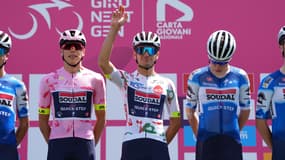 Le coureur cycliste italien Andrea Raccagni Noviero, à Saint-Vincent (Italie) le 10 juin 2024