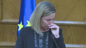 Federica Mogherini émue aux larmes après les attaques de Bruxelles