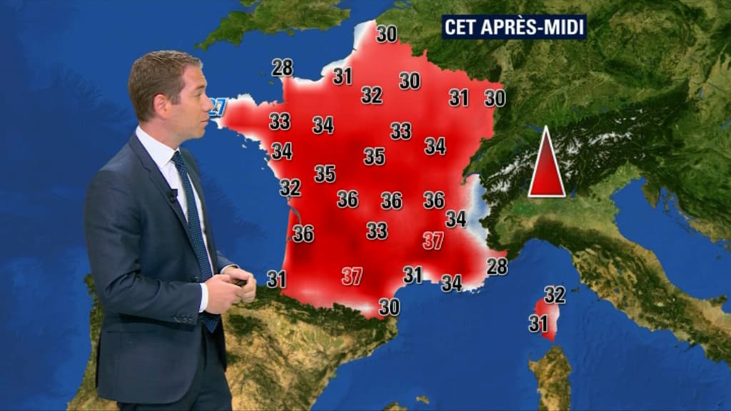 Les températures du lundi 28 août 2017 Les températures du lundi 28 août 2017