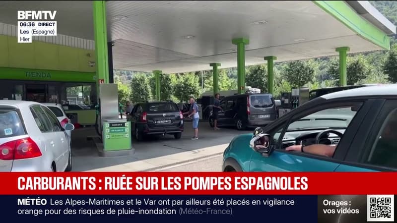Carburants: ruée sur les pompes à essence espagnoles