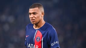 Kylian Mbappé lors du choc PSG-OM (4-0, 6e journée de Ligue 1), le 24 septembre 2023
