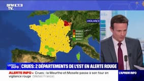 Intempéries: la Meurthe-et-Moselle rejoint la Moselle en vigilance rouge crues