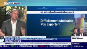 Maxime Costilhes (Délégué général de Brasseurs de France): "La bière a une durée limitée de conservation [...] on est grandement inquiets pour la destruction des stocks"