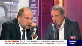 Eric Dupond-Moretti répond à Marine Le Pen: "Elle ne connait ni les prisons, ni la garderie (...) On ne garde pas des gens en prisons pour faire plaisir à Madame Le Pen"