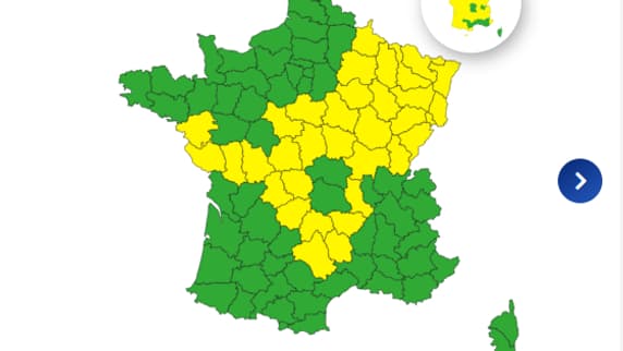 Les départements placés en vigilance jaune grand froid le lundi 13 janvier 2025 Les départements placés en vigilance jaune grand froid le lundi 13 janvier 2025