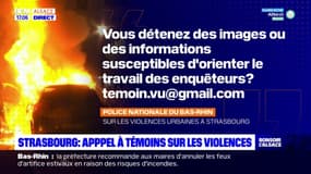 Violences urbaines à Strasbourg: la police lance un appel à témoins