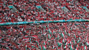 Des supporters hongrois contre la France, le 19 juin 2021.