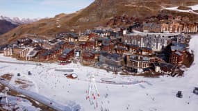 La station de ski de Val Thorens en Savoie lors du week-end d'ouverture de la station le 21 novembre 2021
