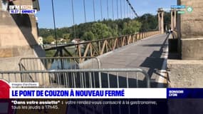 Le pont de Couzon à nouveau fermé à la circulation