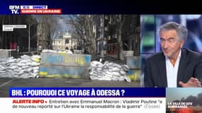 Bernard-Henri Lévy sur son voyage à Odessa: "J'ai tagué sur une barricade les trois mots de la devise républicaine française : liberté, égalité, fraternité" 