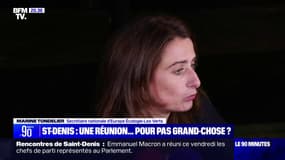 Rencontres de Saint-Denis: Marine Tondelier (EELV) fait part de sa "satisfaction immense" de voir l'éventualité d'un référendum sur l'immigration ne plus être à l'ordre du jour