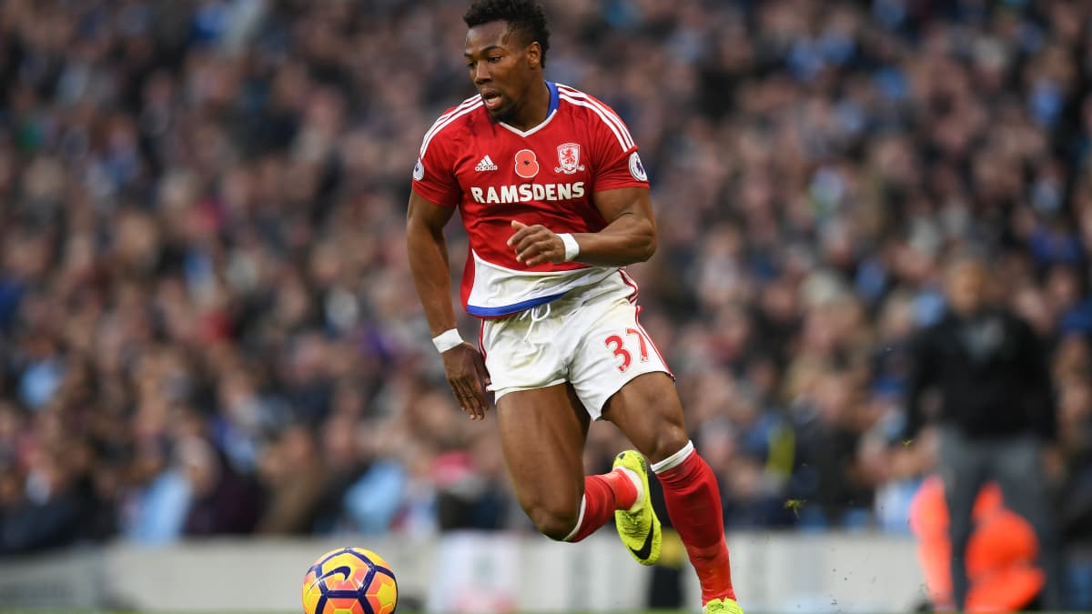 Adama Traoré avec Middlesbrough en novembre 2016