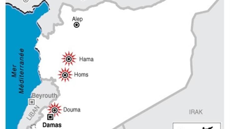 LES CHARS DE L'ARMÉE SYRIENNE TOUJOURS DÉPLOYÉS DANS PLUSIEURS VILLES